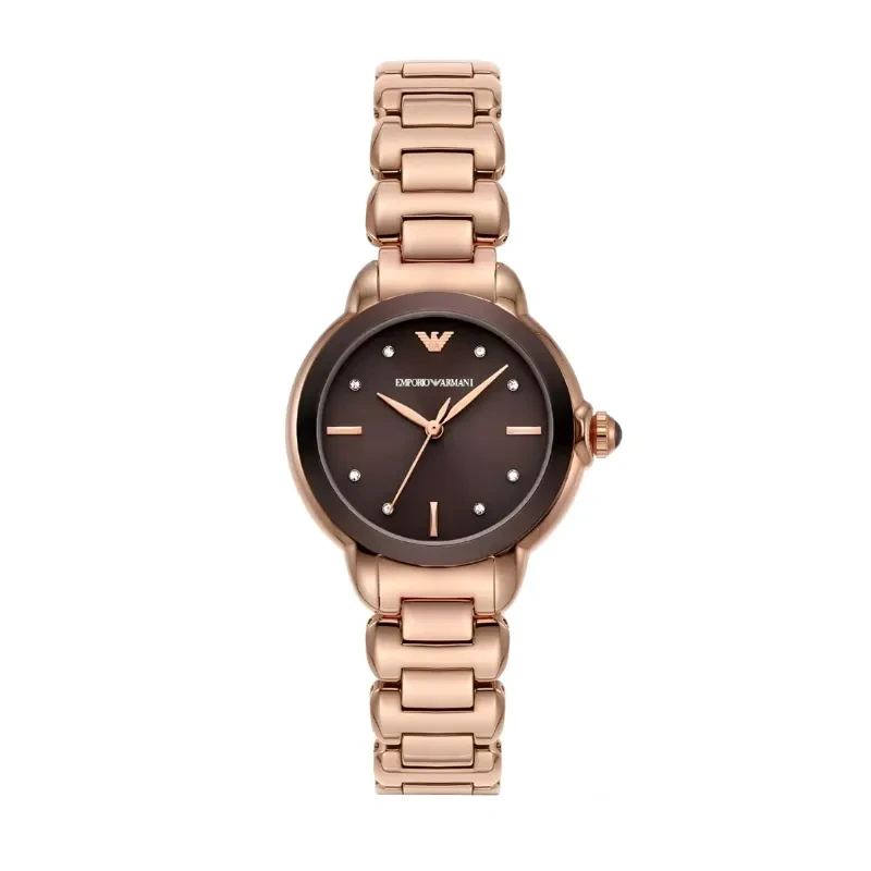 Emporio Armani Mia Brown Dial Fashion Ladies Watch- AR11570